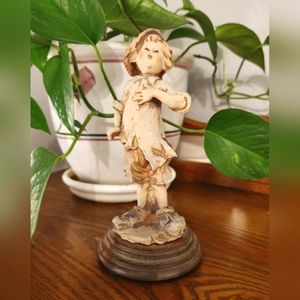 Vintage Guiseppe Armani Capodimonte Boy Singing Terracotta Figurine